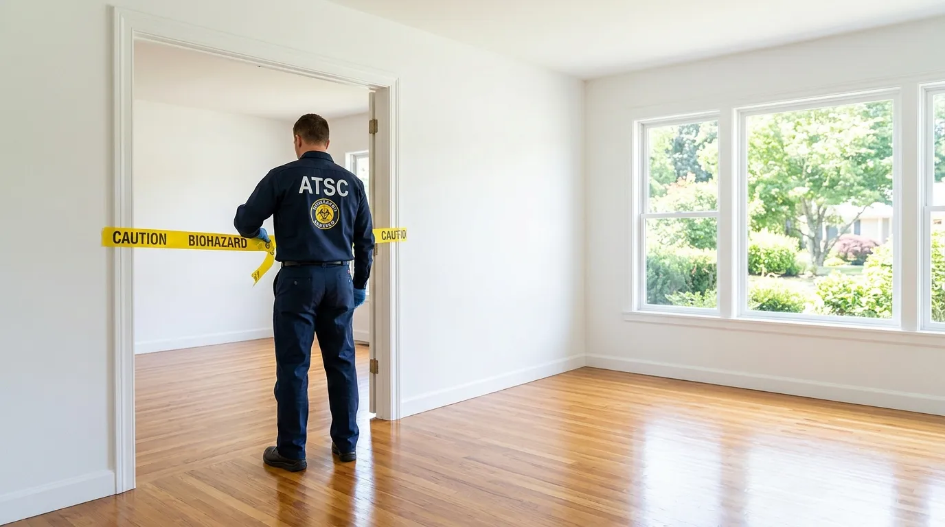 Certified biohazard cleanup crew performing Decomposition Cleanup in Garden Grove